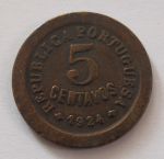 Монета Португалия 5 сентаво 1924