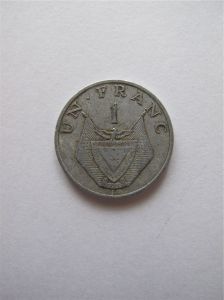 Монета Руанда 1 франк 1977