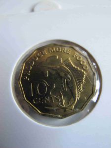 Сейшелы 10 центов 1977 ФАО