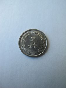 Сингапур 5 центов 1980