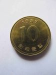 Монета Южная Корея 10 вон 1997