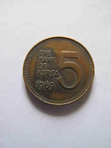 Южная Корея 5 вон 1969
