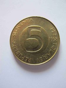 Словения 5 толаров 1998