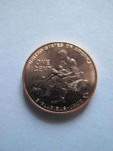 США 1 цент 2009 D -  Юность Линкольна