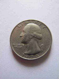 США 25 центов 1974