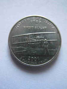 США 25 центов 2001 P Каролина