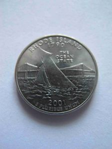 США 25 центов 2001 P Род Айленд