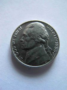 США 5 центов 1986 D