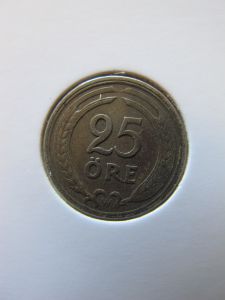 Швеция 25 эре 1921 Серебро