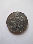 Монета Швеция 5 эре 1945