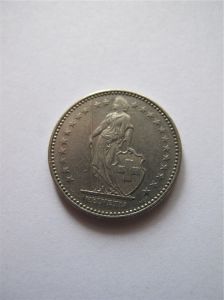 Швейцария 1 франк 1985
