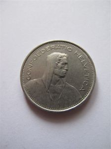 Швейцария 5 франков 1970