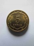 Монета Таджикистан 5 дирам 2001