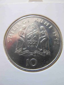 Танзания 10 шиллингов 1992