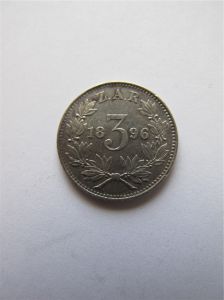 Трансвааль 3 пенса 1896 Серебро