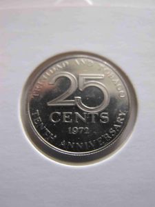 Тринидад и Тобаго 25 центов 1972