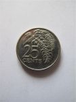Монета Тринидад и Тобаго 25 центов 2002