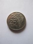 Монета Тринидад и Тобаго 25 центов 2004
