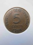 Монета Тринидад и Тобаго 5 центов 1966