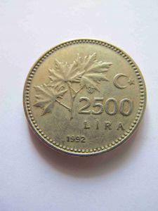 Турция 2 500 лир 1992