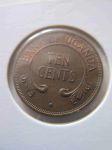Монета Уганда 10 центов 1968