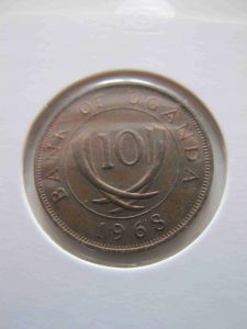 Уганда 10 центов 1968