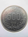 Монета Уругвай 500 песо 1989