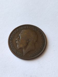 Монета Великобритания 1/2 пенни 1915 ГЕОРГ V