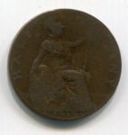 Монета Великобритания 1/2 пенни 1923