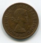 Монета Великобритания 1/2 пенни 1965
