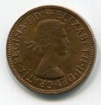 Монета Великобритания 1/2 пенни 1967