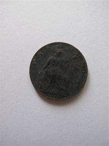 Монета Великобритания 1 фартинг 1918  ГЕОРГ V