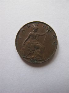 Монета Великобритания 1 фартинг 1922  ГЕОРГ V