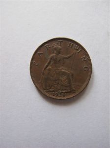 Монета Великобритания 1 фартинг 1928  ГЕОРГ V