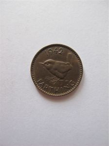 Монета Великобритания 1 фартинг 1942  ГЕОРГ VI