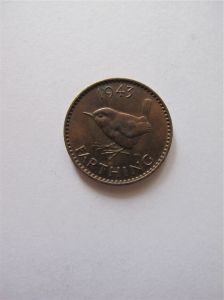 Монета Великобритания 1 фартинг 1943  ГЕОРГ VI