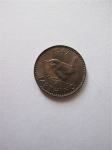 Монета Великобритания 1 фартинг 1947  ГЕОРГ VI