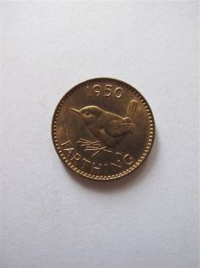 Монета Великобритания 1 фартинг 1950  UNC