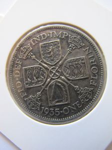Великобритания 1 флорин 1935 серебро  ГЕОРГ V