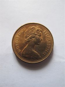 Великобритания 1 пенни 1974