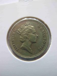 Великобритания 1 фунт 1987