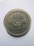 Монета Великобритания 1 фунт 1991