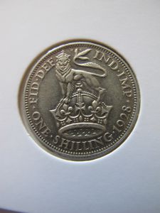 Великобритания 1 шиллинг 1928 серебро  ГЕОРГ V