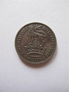 Монета Великобритания 1 шиллинг 1935 серебро  ГЕОРГ V