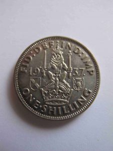 Великобритания 1 шиллинг 1937 Шотландский Серебро