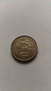 Великобритания 1 шиллинг 1942 Английский Серебро