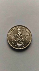 Великобритания 1 шиллинг 1944 Шотландский Серебро