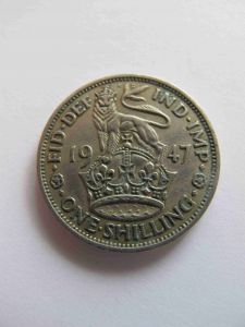 Великобритания 1 шиллинг 1947 Английский герб  ГЕОРГ VI