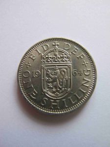 Великобритания 1 шиллинг 1964 Шотландский герб  ЕЛИЗАВЕТА II