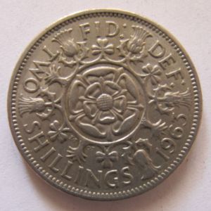 Монета Великобритания 2 шиллинга 1963 ЕЛИЗАВЕТА II
